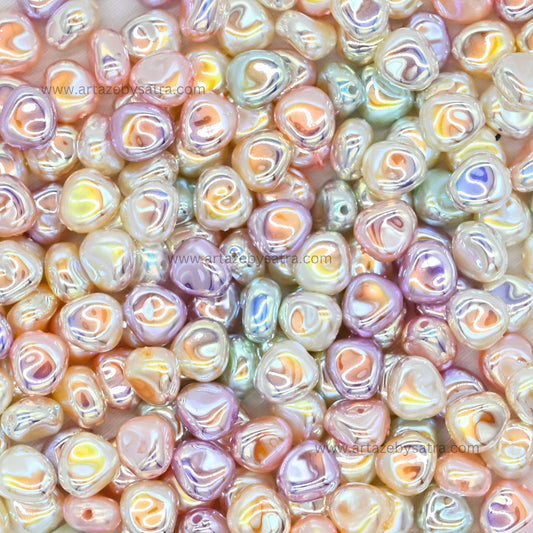 Exclusive Glossy Uncut Beads | Size : 12mm | Qty : 6pcs | UC32