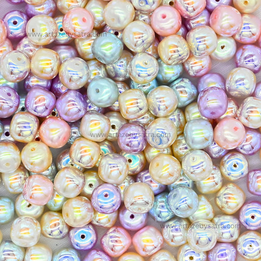 Exclusive Glossy Square Uncut Beads | Size : 9mm | Qty : 6pcs | UC28