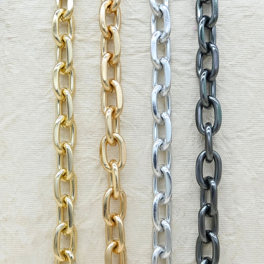 Aluminium Chain | Size : W-14mm H-21mm | Qty : 1mtr | JT-19-35-33