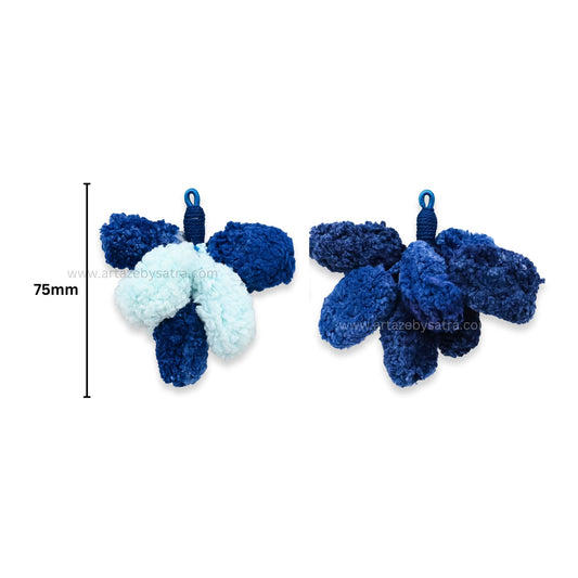 Woolen Pom Pom Tassels | Length : 75mm | Qty : 2pcs | T09