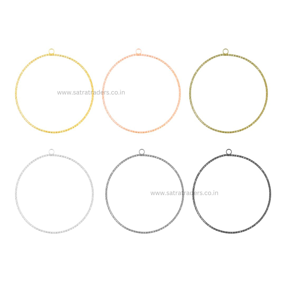 Designer Hoop Bali With 1 Naka | Size : 68mm | 10pcs | EF23