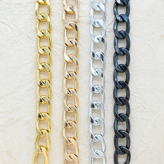 Aluminium Chain | Size : W-15mm H-23mm | Qty : 1mtr | JT-19-35-39