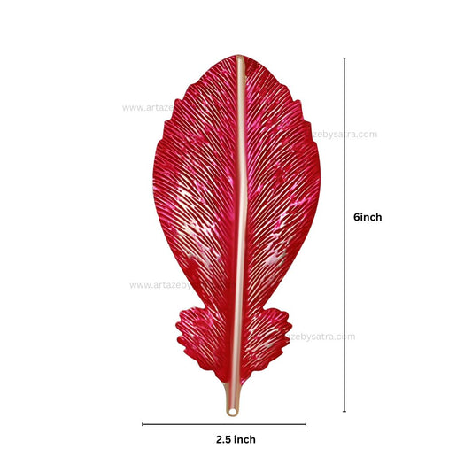 Leaf Coloured Metal Art | Size : 6inch | Qty : 2pcs | MA472