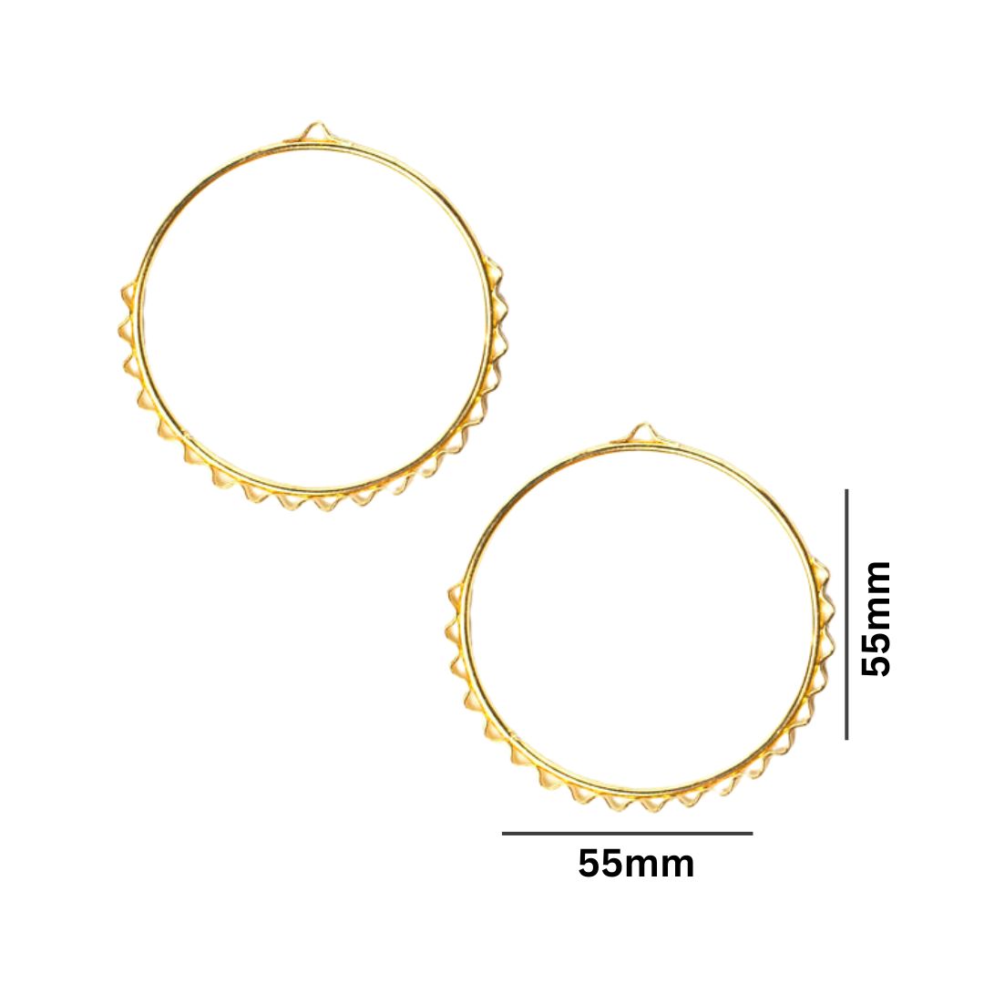 Earring Base 19 Naka Bali | Size : 55mm | 10pcs | EF64