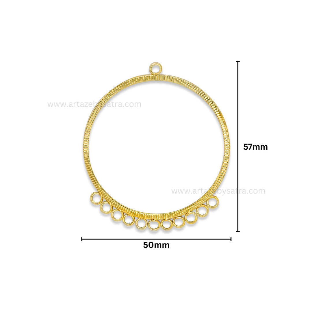 Earring Hoop 11 Naka 1 Loop | Size : 57mm | Qty : 6pcs | EF80