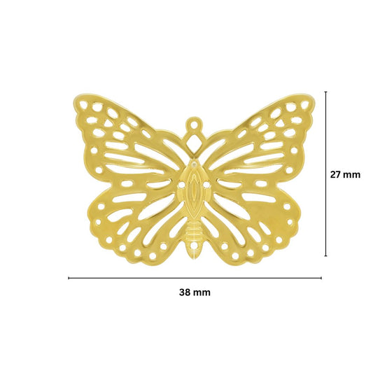 Butterfly Metal Art | Size : 27mm | Qty : 50pcs | MA08