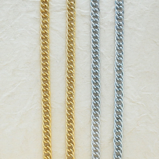 Aluminium Chain | Size : W-7mm H-11mm | Qty : 1mtr | JT-14-43-4