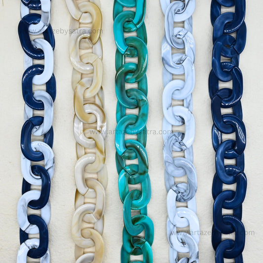 Acrylic Chains | Size : H-40mm W-55mm | Qty : 1mtr | AC23
