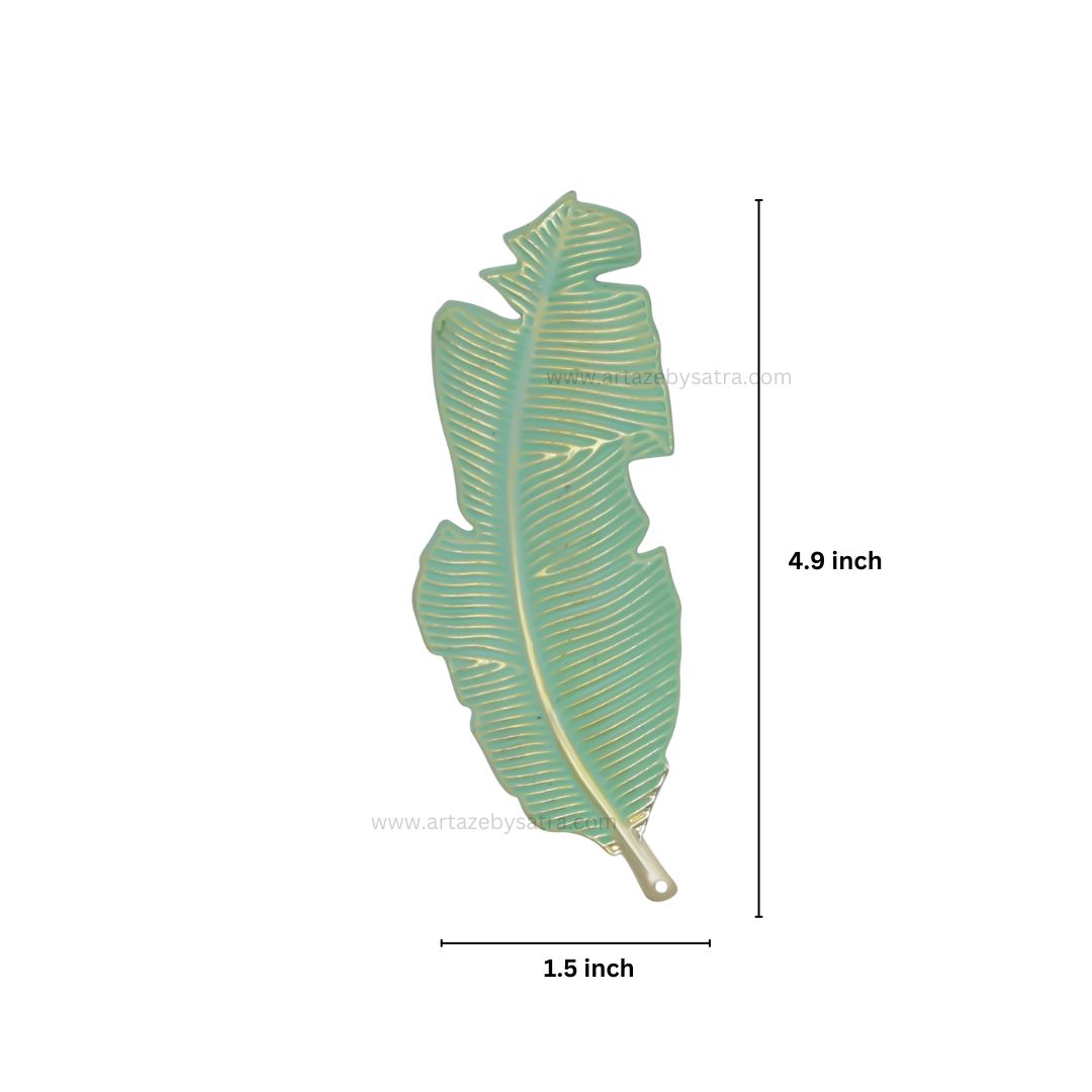 Leaf Coloured Metal Art | Size : 4.9inch | Qty : 10pcs | MA400