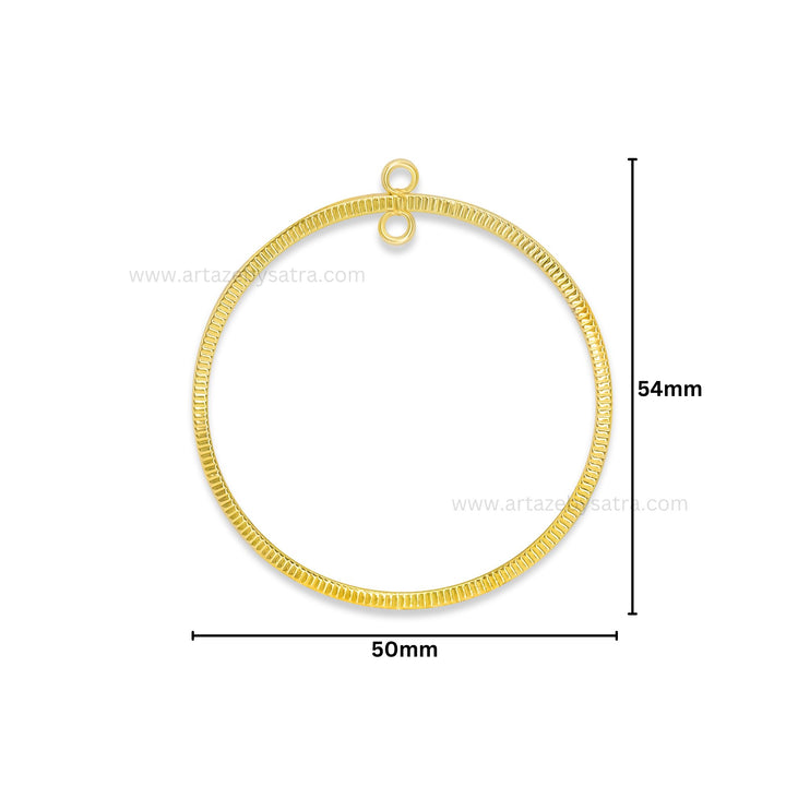 Earring Hoop Plain 2 Loop | Size : 54mm | Qty : 6pcs | EF83
