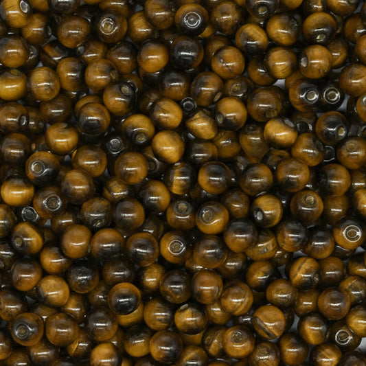 Tiger Eye Gemstone Glass Beads | GB21