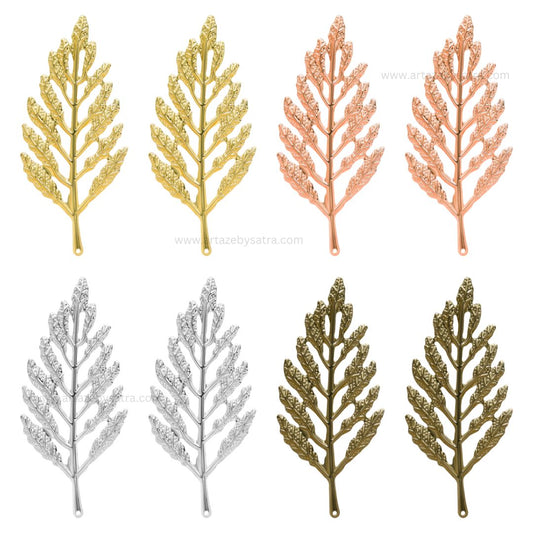 Metal art leaf | Size : 70mm | Qty : 10pcs | MA75