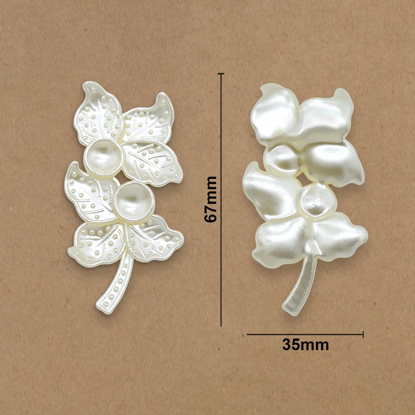 Plastic Pearl Flower | Size : 67mm | Qty : 500g | PPB67