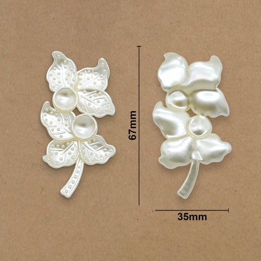Plastic Pearl Flower | Size : 67mm | Qty : 500g | PPB67