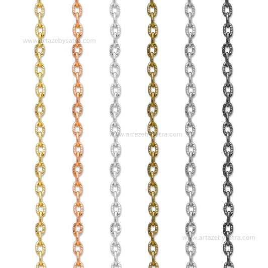 Iron Chain | Size : H-5mm W-3mm | Qty : 100grm | IC12