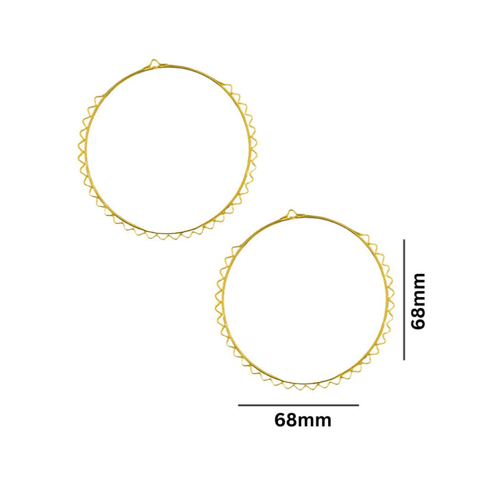 Earring Base 33 Naka Bali | Size : 68mm | 10pcs | EF55