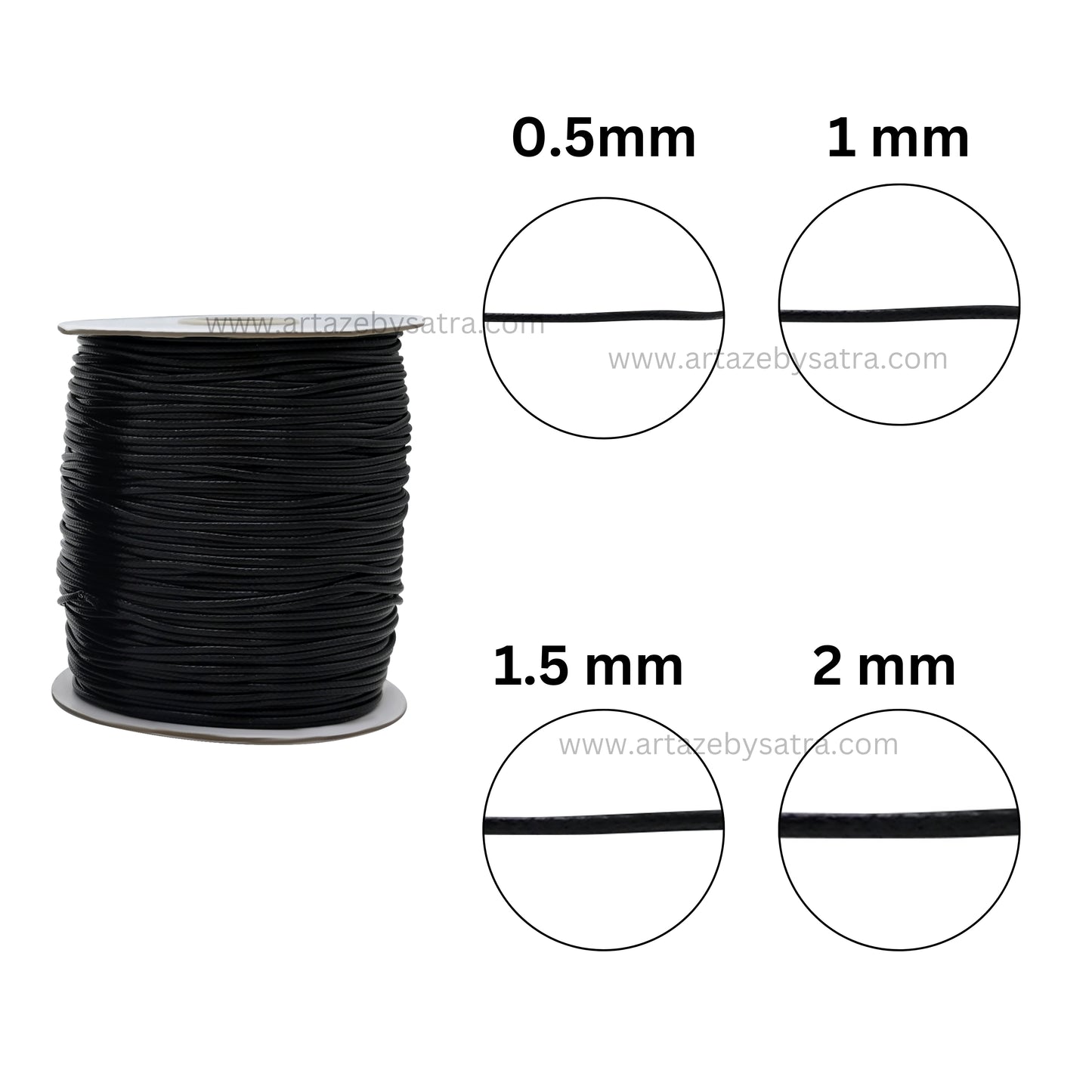 Black Cord | Size : 50-60Mtr Roll | Qty : 1pc | WT08