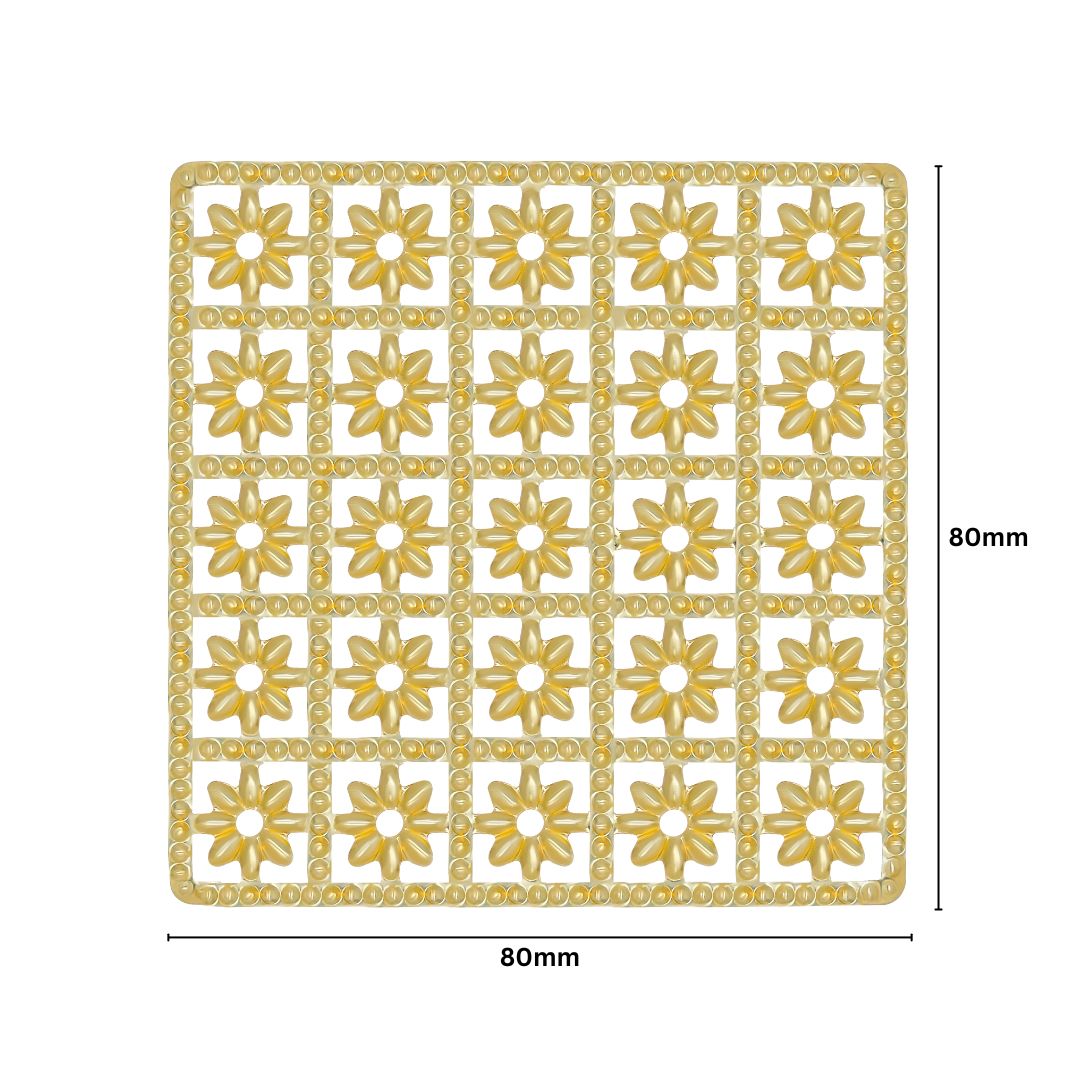 Square Metal Art Base | Size: 80mm | Qty : 100g | MA22