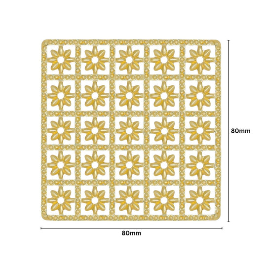 Square Metal Art Base | Size: 80mm | Qty : 100g | MA22