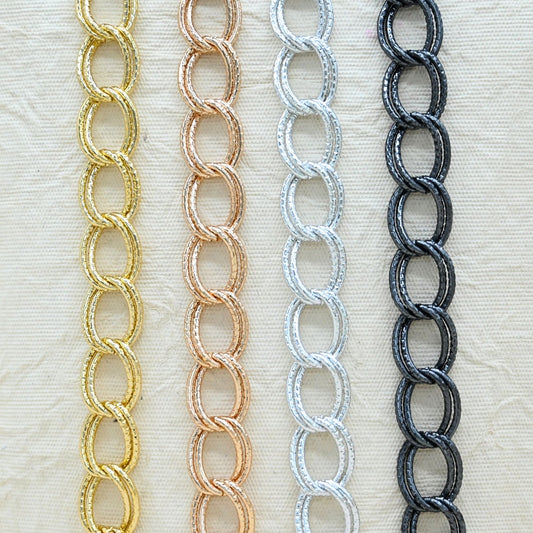 Aluminium Chain | Size : W-14mm H-20mm | Qty : 1mtr | JT-19-35-17