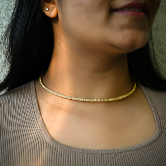 Brass Designer Choker | 18k Gold Plated (High Quality) | Qty : 1pc | DC24