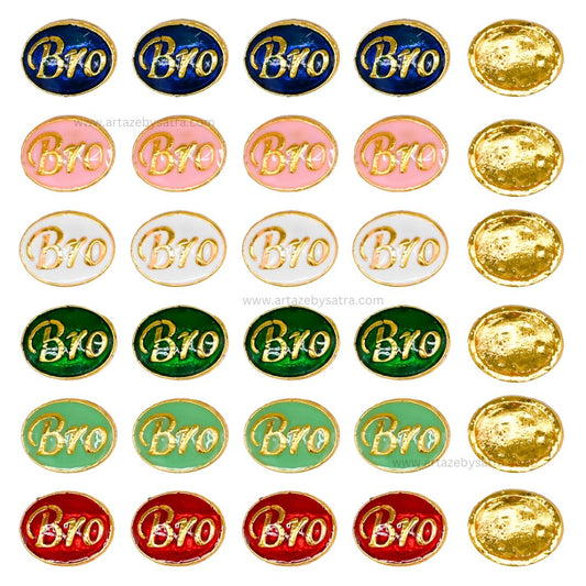 Bro Meenakari Kundan Beads | Size : 14mm | Qty : 12pcs | MKB53