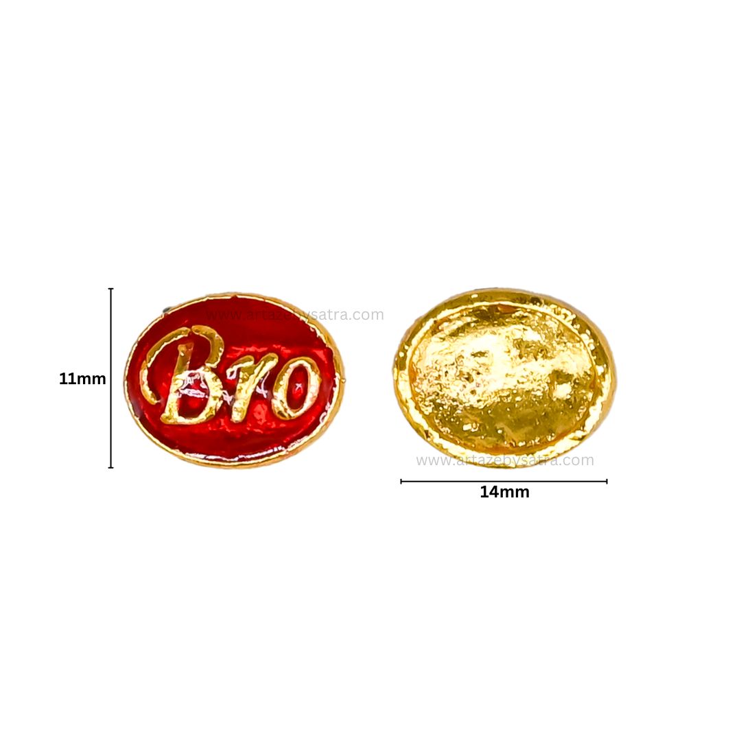 Bro Meenakari Kundan Beads | Size : 14mm | Qty : 12pcs | MKB53