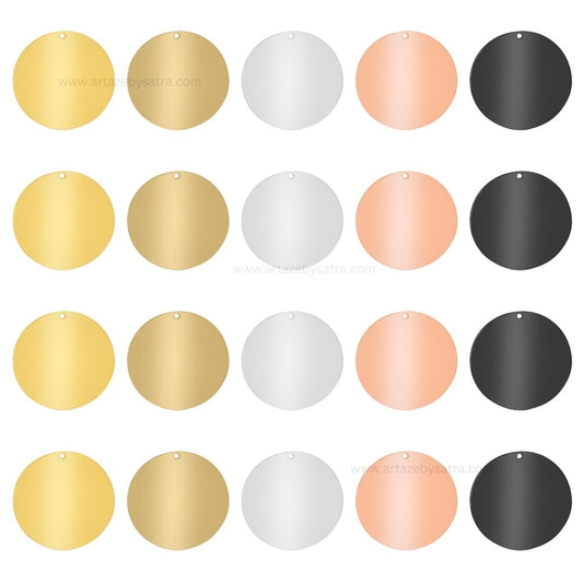 1 Loop Round Shiny Finish Metal Art | Size : 40mm | Qty : Qty : 100g | MF28