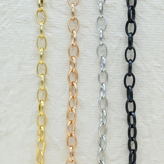 Aluminium Chain | Size : W-7mm H-11mm | Qty : 1mtr | JT-19-35-41