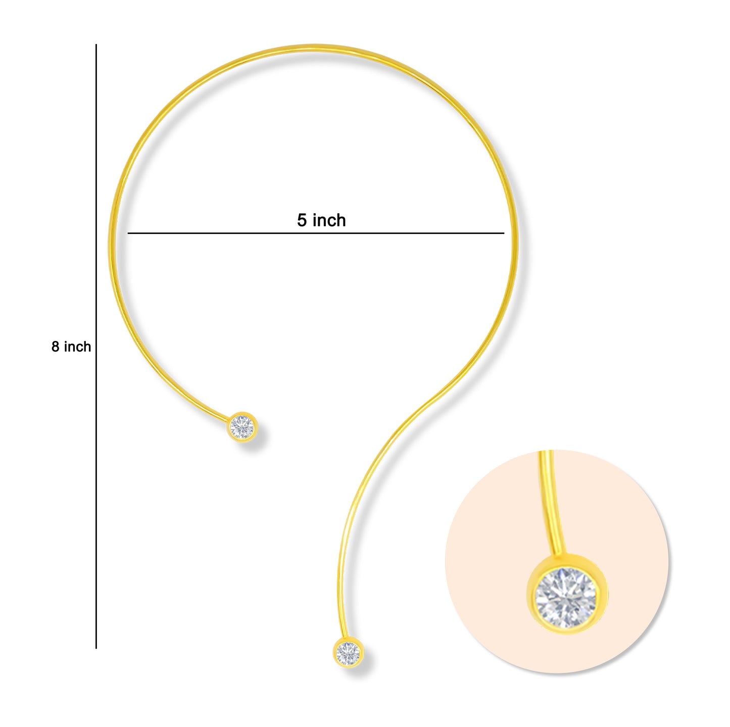 Brass Designer Choker | 18k Gold Plated (High Quality) | Qty : 1pc | DC27