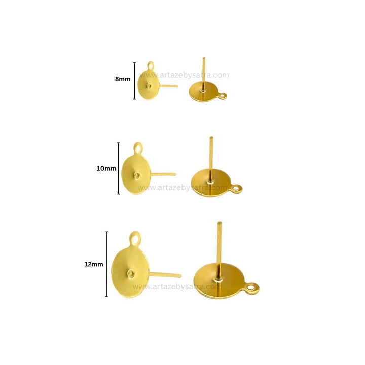 Earring Posts Studs with Ring | Qty : 100g | EF28