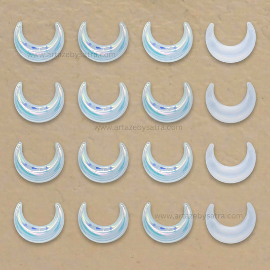 Moon AB Plastic Pearl (No Hole) | Size : 7mm | Qty : 50pcs | PPB75