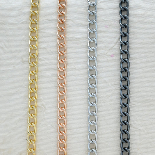 Aluminium Chain | Size : W-8mm H-11mm | Qty : 1mtr | JT-12-55-1