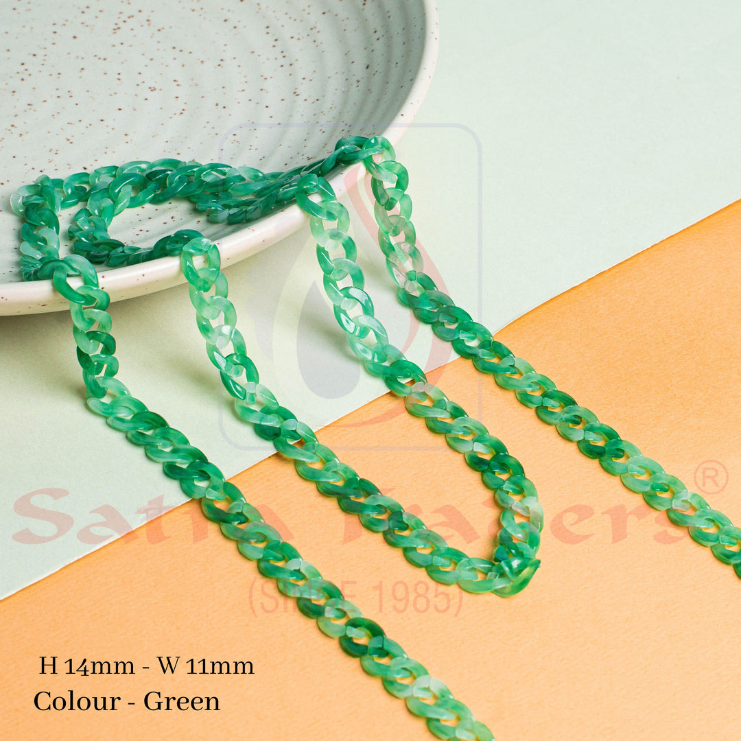 Acrylic Link Chains H-14mm-W-11mm | 1mtr | AC16