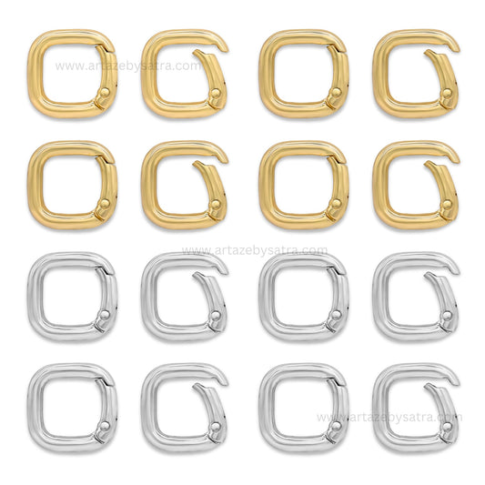 Square Alloy Spring Gate Carabiners | Size : 21mm | Qty : 6pcs | BF125
