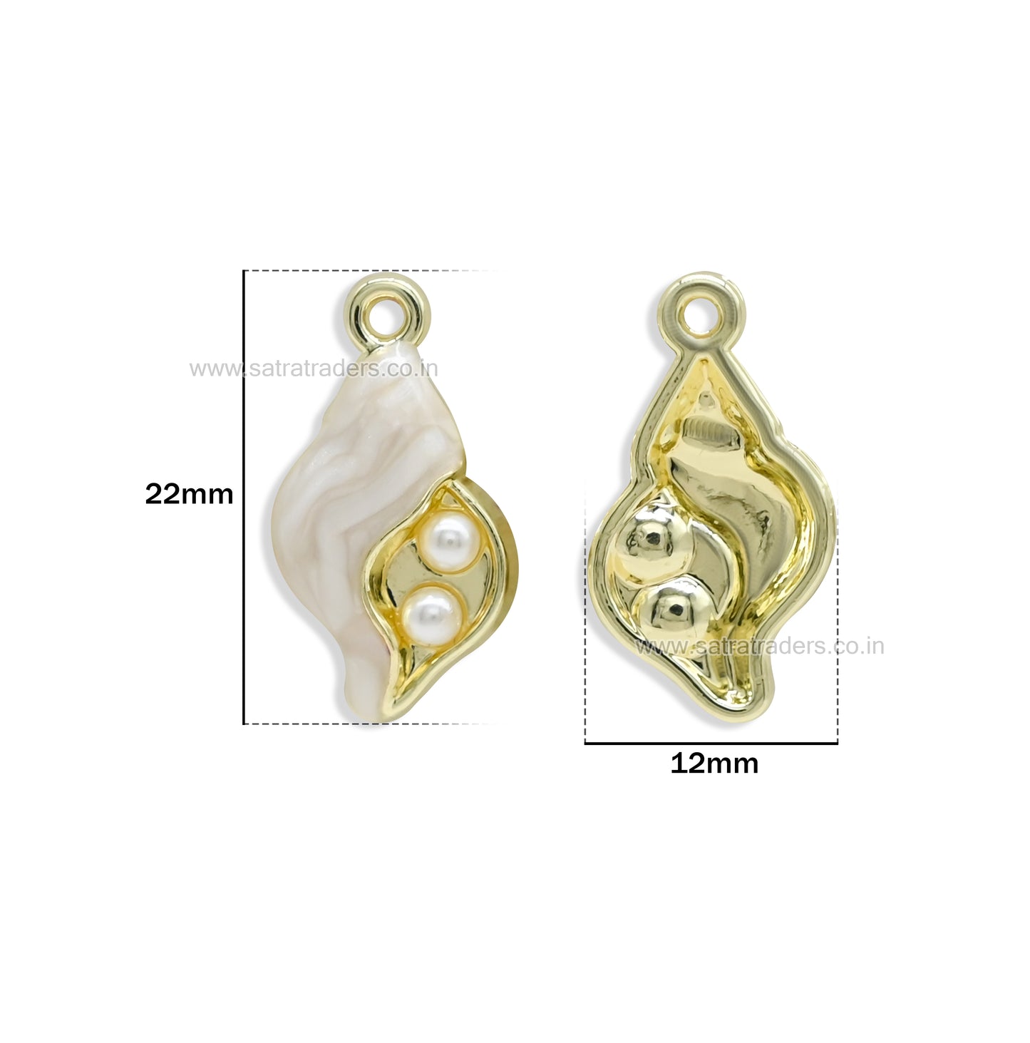 Conch Shell Jewelry Charms | Size : 22mm | Qty : 10pcs | CHE170
