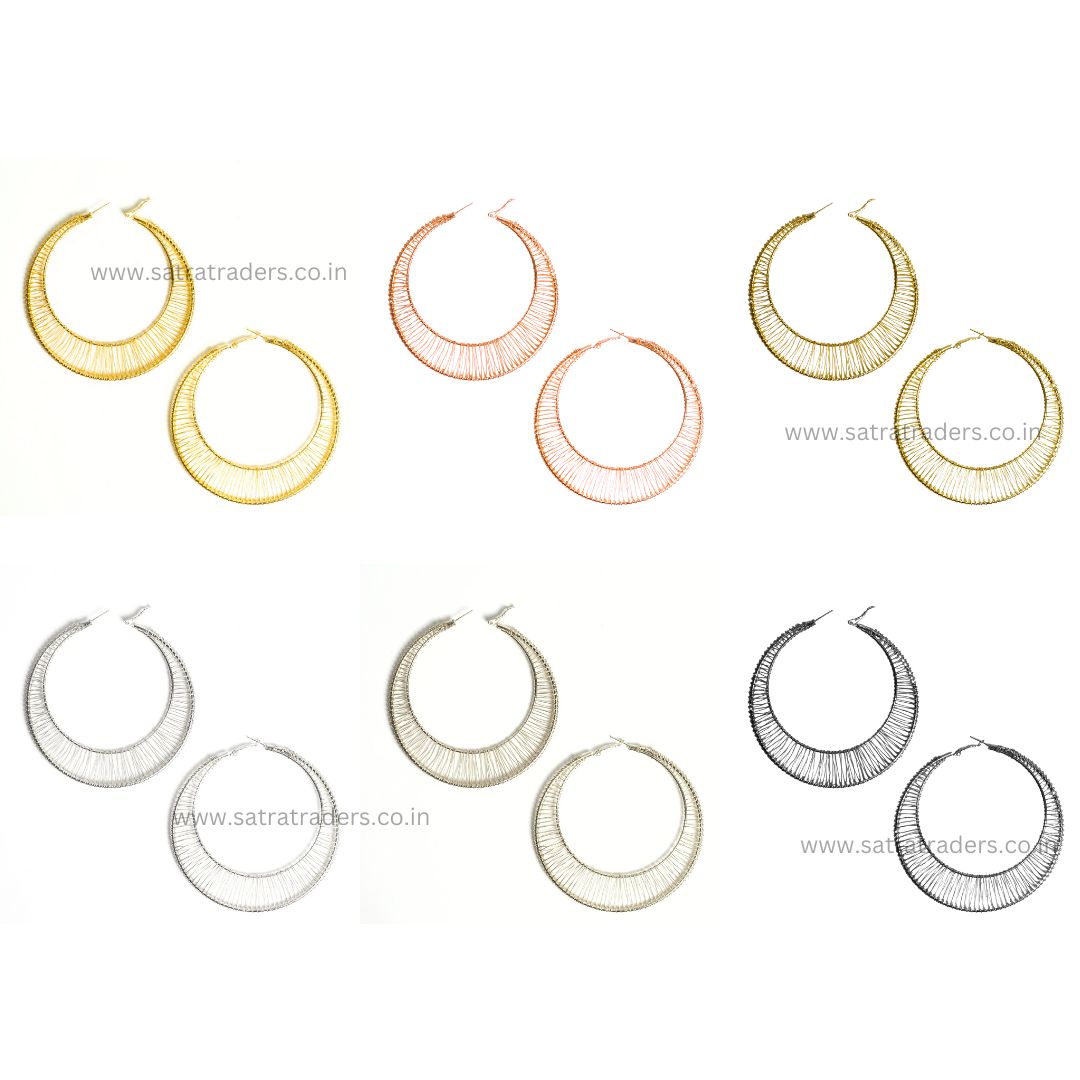 Designer Hoop Bali | Size : 88mm | 1pair | EF19