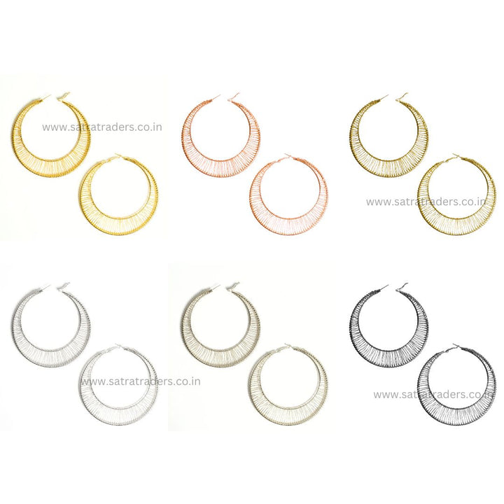 Designer Hoop Bali | Size : 88mm | 1pair | EF19