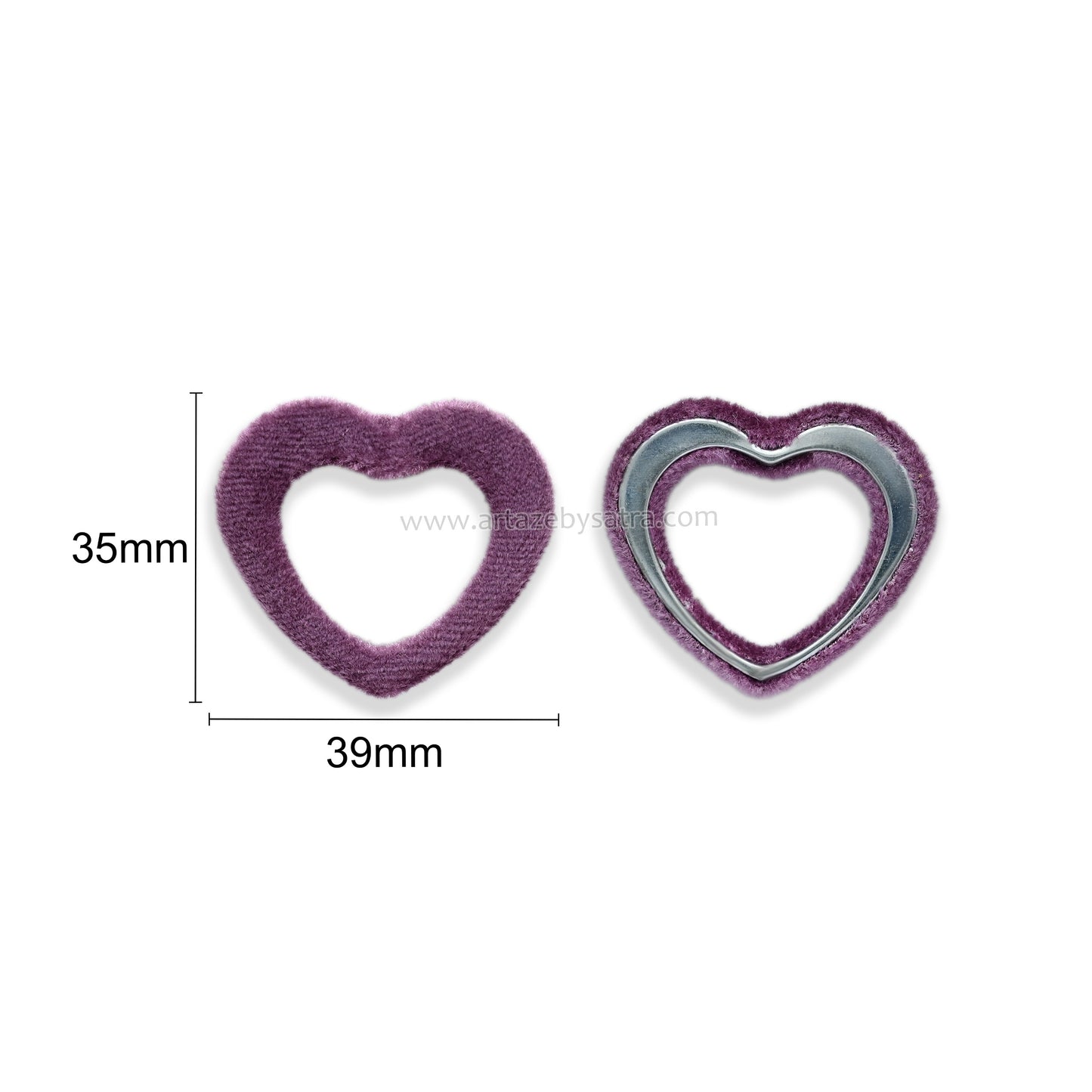 Heart Rings for Decorative Purpose | Size : 35mm | Qty : 20pcs