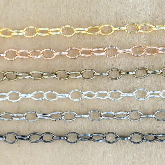 Iron Oval Chain | Size : H-6mm W-8mm | Qty : 100g | IC08