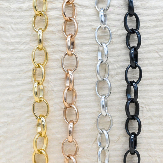 Aluminium Chain | Size : W-15mm H-19mm | Qty : 1mtr | JT-19-35-35