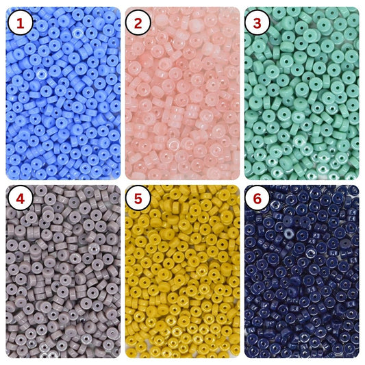 Round Disc Glass Beads | Size : 6mm | GB16