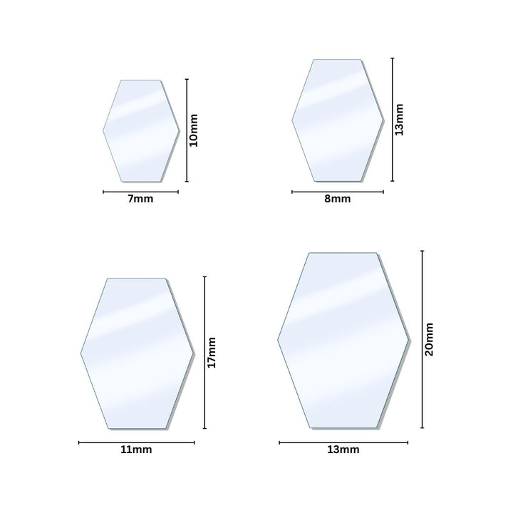 Hexagon Shape Mirror | Qty : 200grms