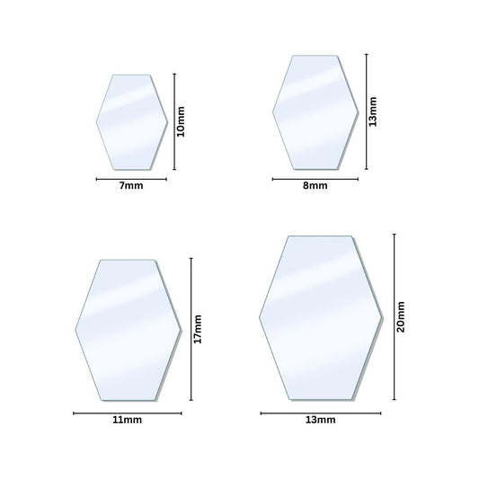 Hexagon Shape Mirror | Qty : 200grms | M11