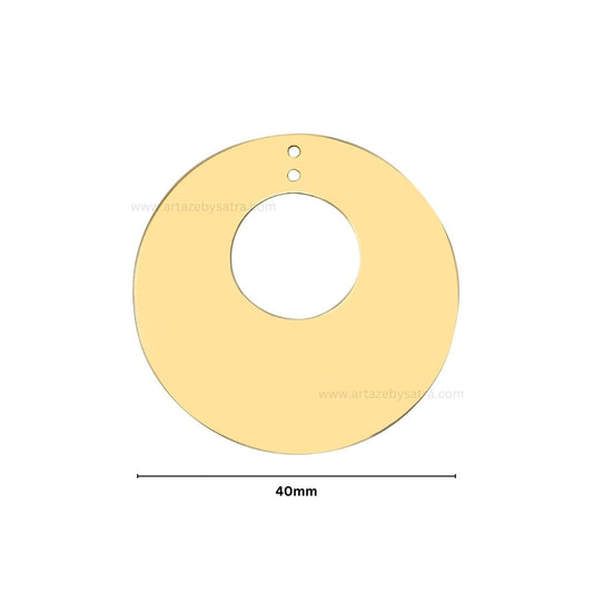 2 Loop Round Matt Finish Metal Art | Size : 40mm | Qty : Qty : 100g | MF23