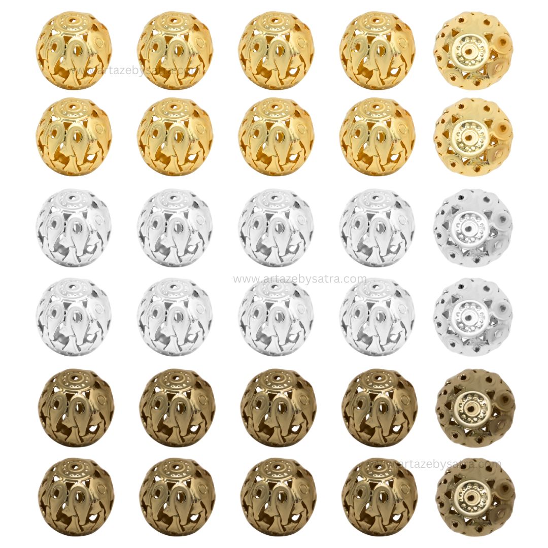 Designer Metal Balls | Size : 18mm | Qty : 500g | MA398