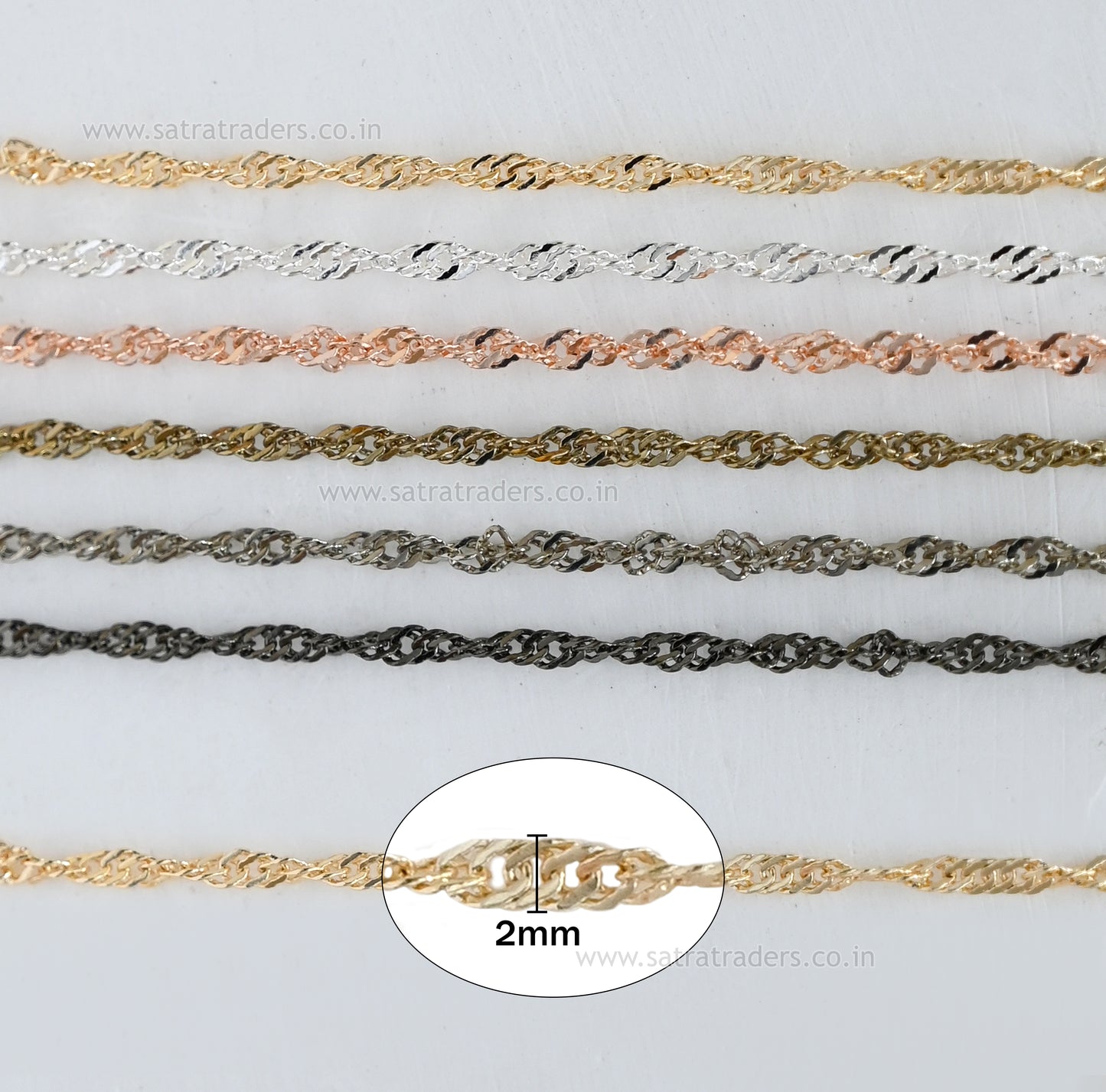 Iron Chain (Indian Plating) | Size : 2mm | IP03