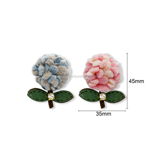 Floral Appliques | Size : 45mm | Qty : 6pcs