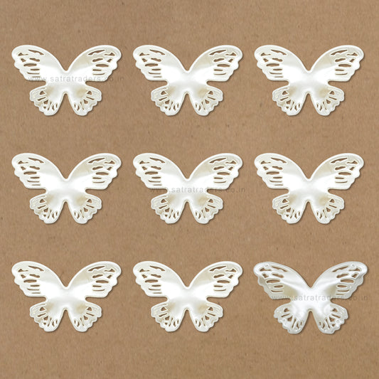 Plastic Pearl Butterfly | Size : 50mm | Qty : 500g | PPB69