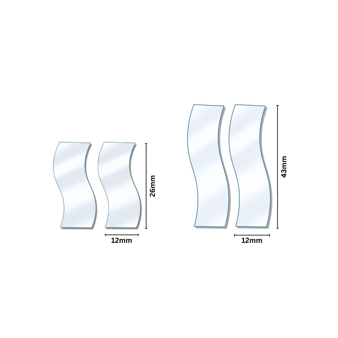 Wave Shape Mirror | Qty : 200grms | M08